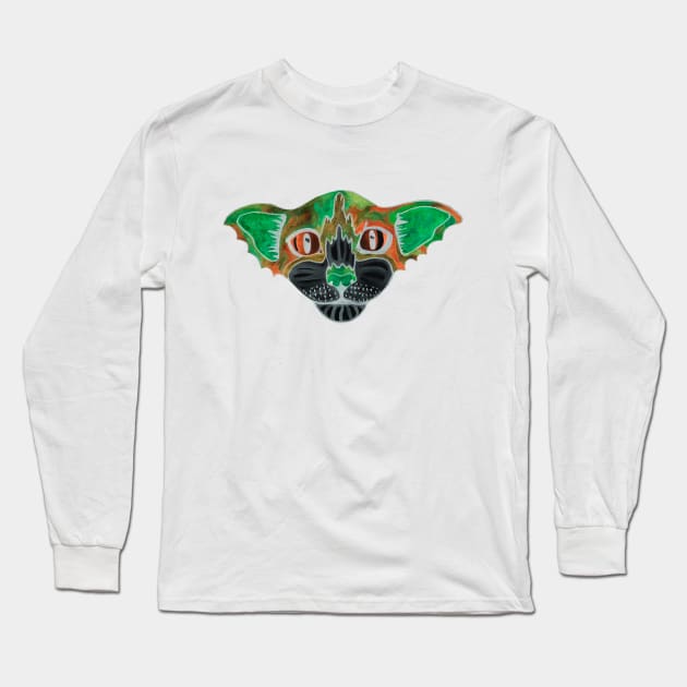 Inverse bat cat Long Sleeve T-Shirt by deadblackpony